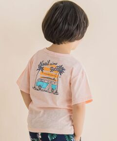 ポケット付きバックプリントマリンTシャツ(80~130cm)