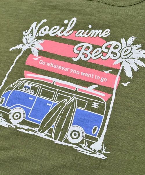 Noeil aime BeBe / ノイユ エーム べべ Tシャツ | ポケット付きバックプリントマリンTシャツ(80~130cm) | 詳細20
