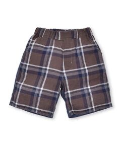 Noeil aime BeBe / ノイユ エーム べべ ショート・ハーフ・半端丈パンツ | コットン大柄チェックショートパンツ(80~130cm)