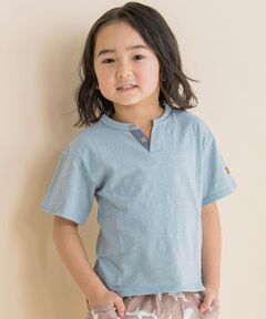 スラッシュ開きTシャツ(80~130cm)