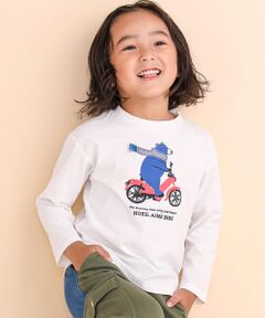 クマさん&自転車発泡プリントTシャツ(80~130cm)