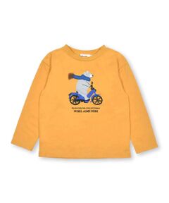 クマさん&自転車発泡プリントTシャツ(80~130cm)