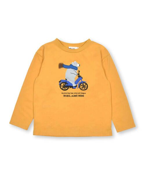 Noeil aime BeBe / ノイユ エーム べべ Tシャツ | クマさん&自転車発泡プリントTシャツ(80~130cm) | 詳細16