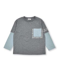 重ね着風ポケットＴシャツ(80~130cm)