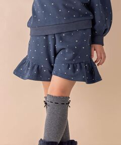 【お揃い】裏毛ロゴプリントキュロットパンツ(90~130cm)