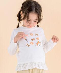 天竺フリルレーススイーツTシャツ(80~130cm)