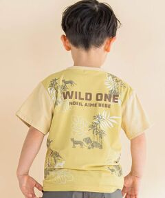 バックメッシュサファリプリントTシャツ(90~130cm)