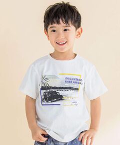 サファリカー写真プリントTシャツ(80~130cm)