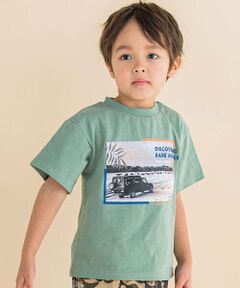 サファリカー写真プリントTシャツ(80~130cm)