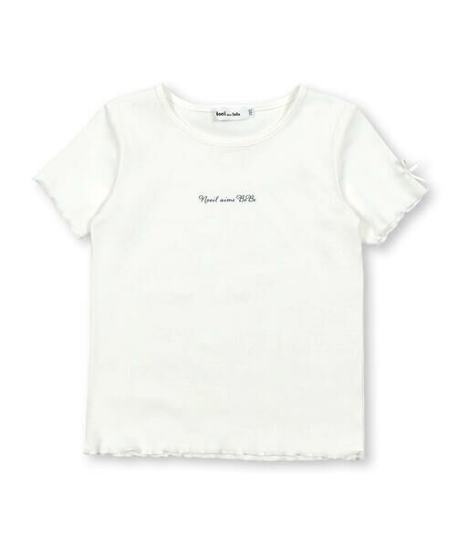 Noeil aime BeBe / ノイユ エーム べべ Tシャツ | フライスシンプルロゴTシャツ(90~130cm) | 詳細3