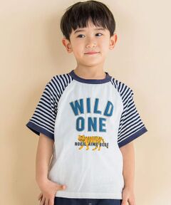 ラグランボーダー切り替えタイガーTシャツ(80~130cm)