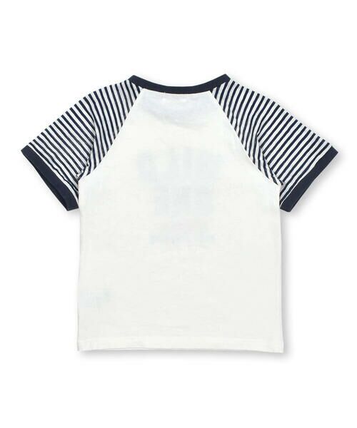 Noeil aime BeBe / ノイユ エーム べべ Tシャツ | ラグランボーダー切り替えタイガーTシャツ(80~130cm) | 詳細4