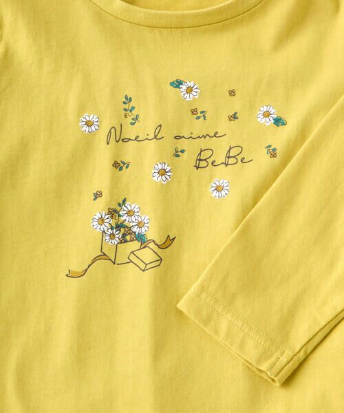 Noeil aime BeBe / ノイユ エーム べべ Tシャツ | 小花柄切り替えTシャツ(80~130cm) | 詳細16