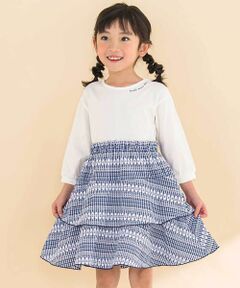 Noeil aime BeBe / ノイユ エーム べべ ミニ丈・ひざ丈ワンピース | 【お揃い】ギンガムティアードドッキングワンピース(80~130cm)