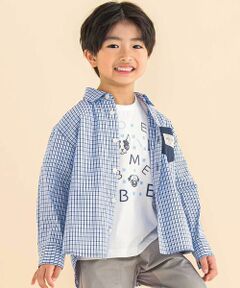 Noeil aime BeBe / ノイユ エーム べべ シャツ・ブラウス | ギンガムチェックシャツ+Tシャツセット(80~130cm)