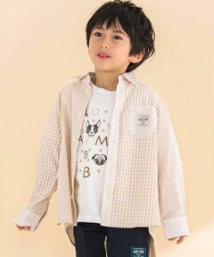 Noeil aime BeBe / ノイユ エーム べべ シャツ・ブラウス | ギンガムチェックシャツ+Tシャツセット(80~130cm)