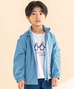 Noeil aime BeBe / ノイユ エーム べべ ノーカラージャケット | 綿ワッシャー袖取り外し2WAYジャケット(90~130cm)