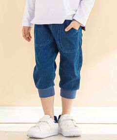 Noeil aime BeBe / ノイユ エーム べべ デニムパンツ | デニムニットクライムパンツ(80~130cm)