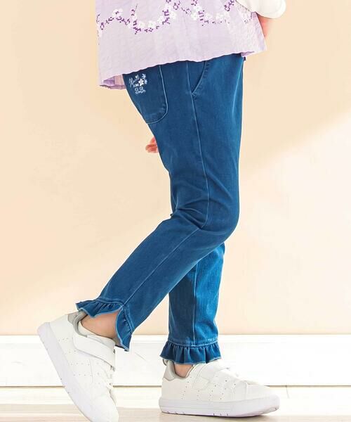 Noeil aime BeBe / ノイユ エーム べべ デニムパンツ | デニムニット裾フリルパンツ(90~130cm) | 詳細6