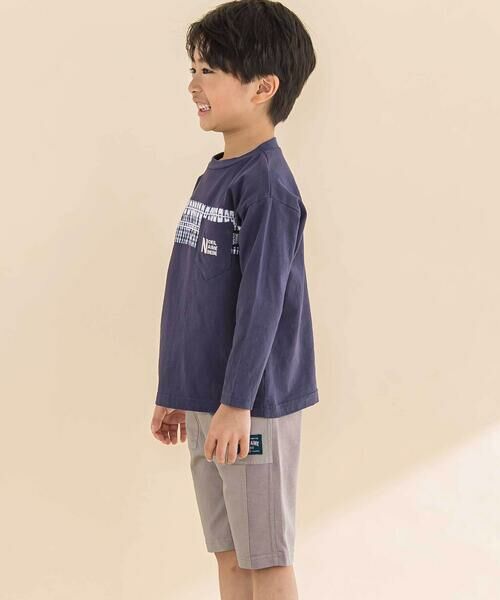 Noeil aime BeBe / ノイユ エーム べべ Tシャツ | 【お揃い】天竺ギンガムJQ切り替えTシャツ(80~130cm) | 詳細2