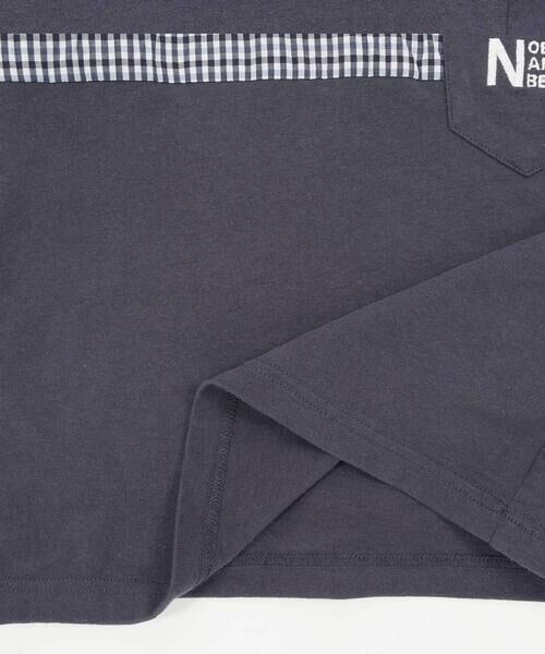 Noeil aime BeBe / ノイユ エーム べべ Tシャツ | 【お揃い】天竺ギンガムJQ切り替えTシャツ(80~130cm) | 詳細9