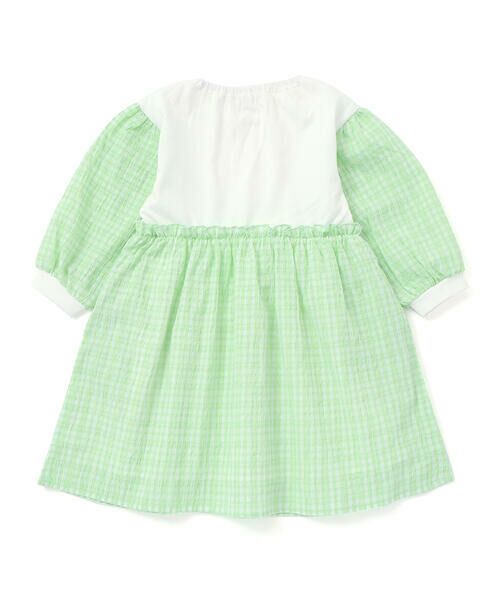 Noeil aime BeBe / ノイユ エーム べべ ミニ丈・ひざ丈ワンピース | 天竺ワッシャーチェックドッキングワンピース(80~130cm) | 詳細4