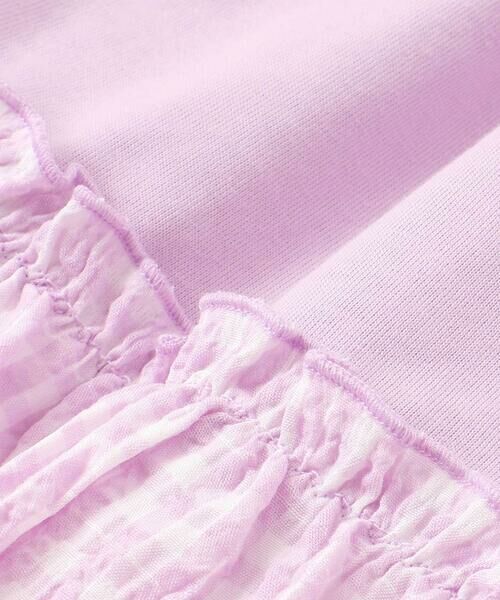 Noeil aime BeBe / ノイユ エーム べべ ミニ丈・ひざ丈ワンピース | 天竺ワッシャーチェックドッキングワンピース(80~130cm) | 詳細15