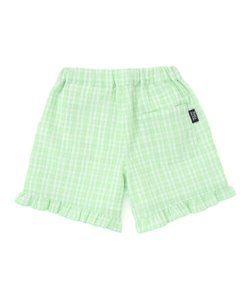 Noeil aime BeBe / ノイユ エーム べべ ショート・ハーフ・半端丈パンツ | 【お揃い】ワッシャーチェック裾フリルパンツ(90~130cm) | 詳細1