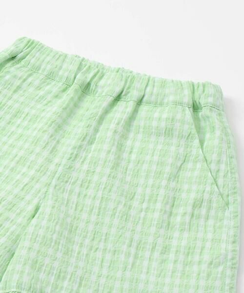 Noeil aime BeBe / ノイユ エーム べべ ショート・ハーフ・半端丈パンツ | 【お揃い】ワッシャーチェック裾フリルパンツ(90~130cm) | 詳細2