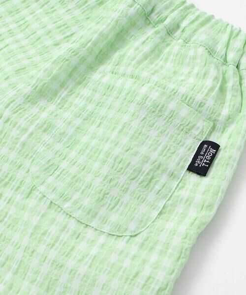 Noeil aime BeBe / ノイユ エーム べべ ショート・ハーフ・半端丈パンツ | 【お揃い】ワッシャーチェック裾フリルパンツ(90~130cm) | 詳細3