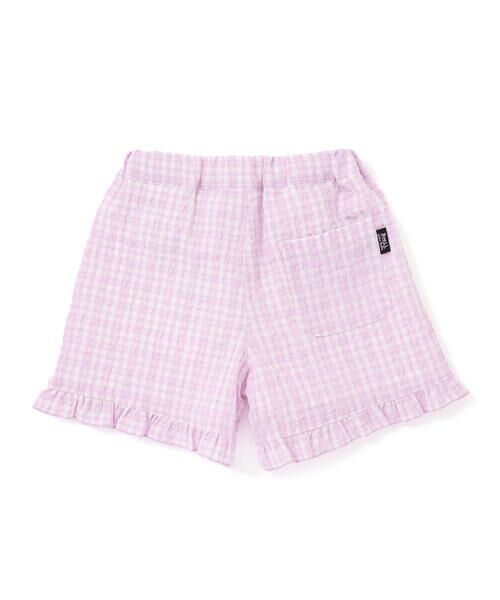 Noeil aime BeBe / ノイユ エーム べべ ショート・ハーフ・半端丈パンツ | 【お揃い】ワッシャーチェック裾フリルパンツ(90~130cm) | 詳細12