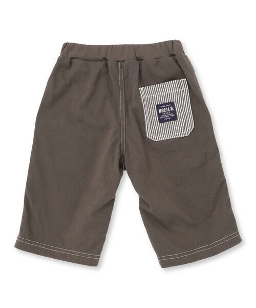 Noeil aime BeBe / ノイユ エーム べべ ショート・ハーフ・半端丈パンツ | ストライプx天竺ハーフパンツ(80~130cm) | 詳細3