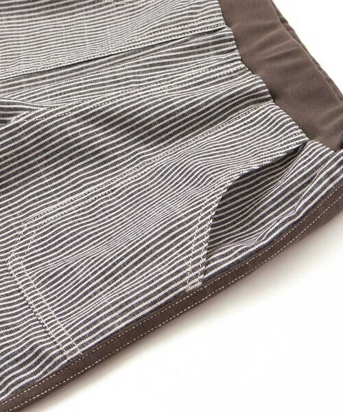 Noeil aime BeBe / ノイユ エーム べべ ショート・ハーフ・半端丈パンツ | ストライプx天竺ハーフパンツ(80~130cm) | 詳細5