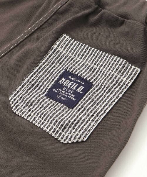 Noeil aime BeBe / ノイユ エーム べべ ショート・ハーフ・半端丈パンツ | ストライプx天竺ハーフパンツ(80~130cm) | 詳細6