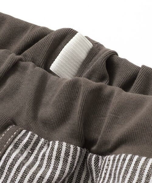 Noeil aime BeBe / ノイユ エーム べべ ショート・ハーフ・半端丈パンツ | ストライプx天竺ハーフパンツ(80~130cm) | 詳細8