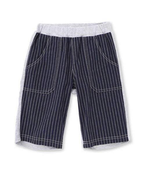Noeil aime BeBe / ノイユ エーム べべ ショート・ハーフ・半端丈パンツ | ストライプx天竺ハーフパンツ(80~130cm) | 詳細15