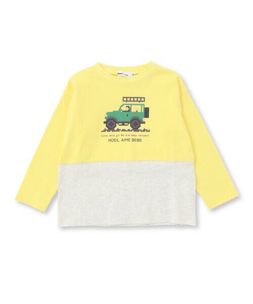 Noeil aime BeBe / ノイユ エーム べべ Tシャツ | 天竺スパンフライス配色くるまプリント長袖Tシャツ(80~130cm) | 詳細4