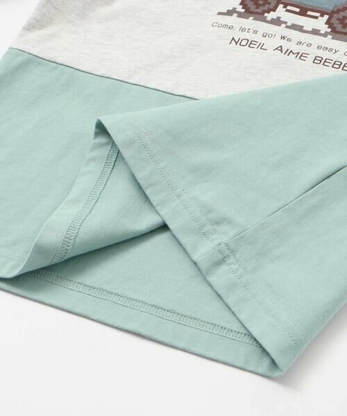 Noeil aime BeBe / ノイユ エーム べべ Tシャツ | 天竺スパンフライス配色くるまプリント長袖Tシャツ(80~130cm) | 詳細12