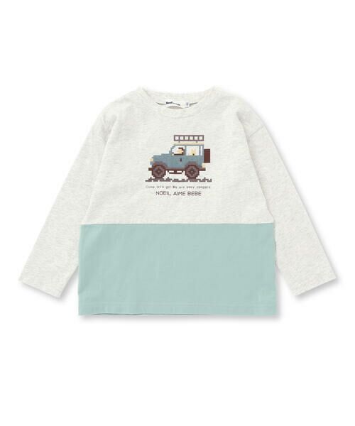 Noeil aime BeBe / ノイユ エーム べべ Tシャツ | 天竺スパンフライス配色くるまプリント長袖Tシャツ(80~130cm) | 詳細7