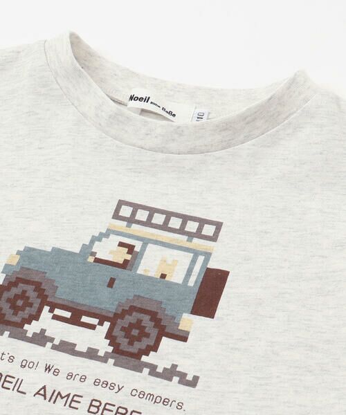 Noeil aime BeBe / ノイユ エーム べべ Tシャツ | 天竺スパンフライス配色くるまプリント長袖Tシャツ(80~130cm) | 詳細9