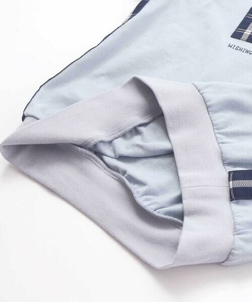 Noeil aime BeBe / ノイユ エーム べべ Tシャツ | 天竺チェックロゴ長袖Tシャツ(80~130cm) | 詳細14