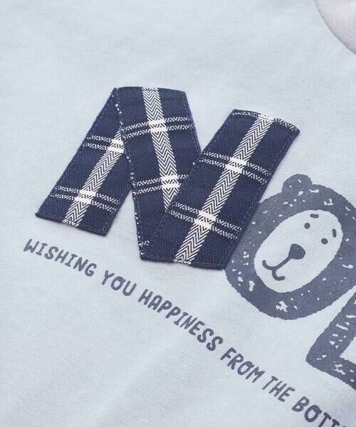 Noeil aime BeBe / ノイユ エーム べべ Tシャツ | 天竺チェックロゴ長袖Tシャツ(80~130cm) | 詳細12