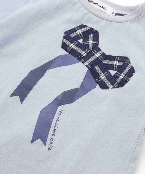 Noeil aime BeBe / ノイユ エーム べべ Tシャツ | 天竺チェックリボン長袖Tシャツ(80~130cm) | 詳細13