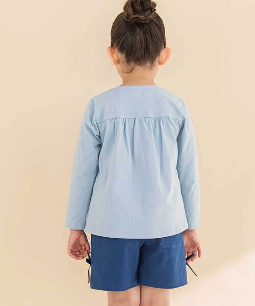 Noeil aime BeBe / ノイユ エーム べべ Tシャツ | 天竺チェックリボン長袖Tシャツ(80~130cm) | 詳細9