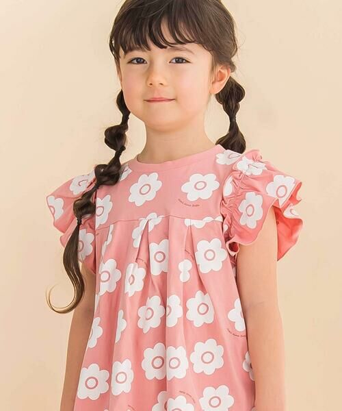 Noeil aime BeBe / ノイユ エーム べべ ミニ丈・ひざ丈ワンピース | 【お揃い】花柄プリント天竺ワンピース(80~130cm) | 詳細2
