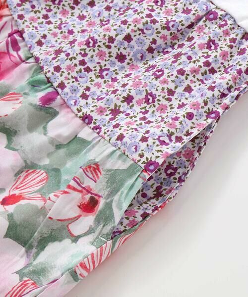 Noeil aime BeBe / ノイユ エーム べべ ミニ丈・ひざ丈ワンピース | 【お揃い】花柄チェックティアードワンピース(90~130cm) | 詳細11