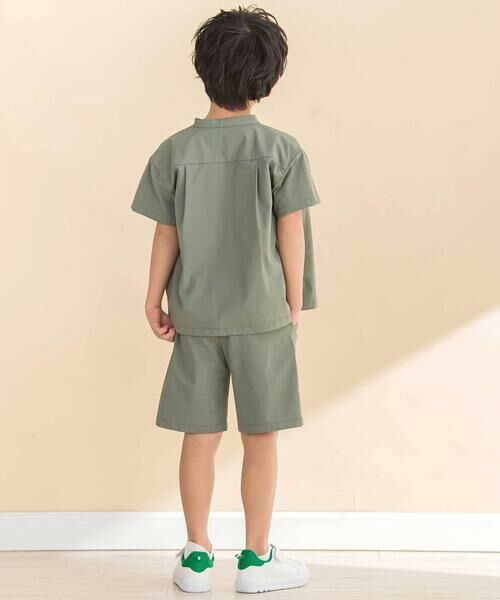 Noeil aime BeBe / ノイユ エーム べべ シャツ・ブラウス | 【お揃い】リップストップ・ダンガリー半袖シャツ+パンツセットアップ(90~130cm) | 詳細15