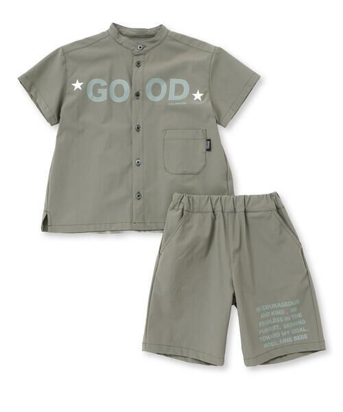 Noeil aime BeBe / ノイユ エーム べべ シャツ・ブラウス | 【お揃い】リップストップ・ダンガリー半袖シャツ+パンツセットアップ(90~130cm) | 詳細19