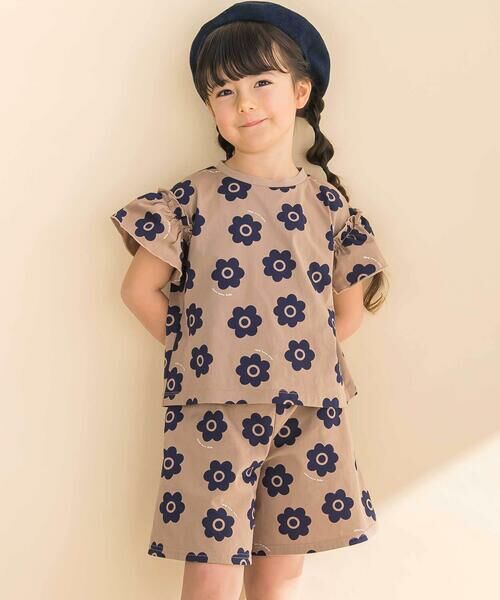 Noeil aime BeBe / ノイユ エーム べべ その他パンツ | 【お揃い】花柄プリント天竺キュロット(80~130cm) | 詳細11