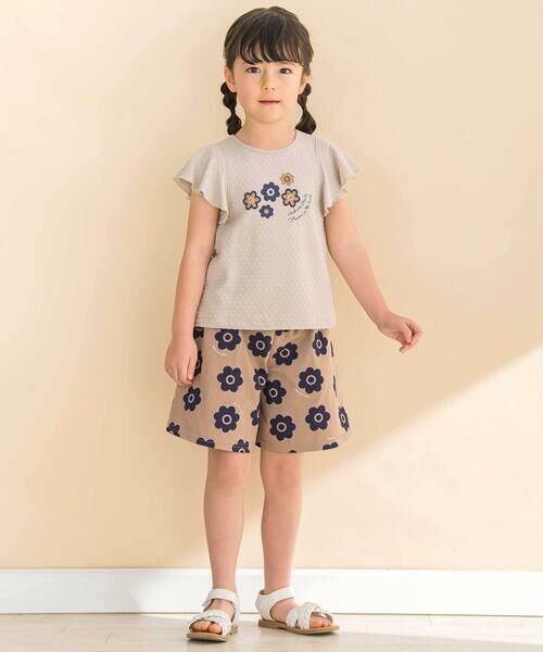 Noeil aime BeBe / ノイユ エーム べべ その他パンツ | 【お揃い】花柄プリント天竺キュロット(80~130cm) | 詳細13